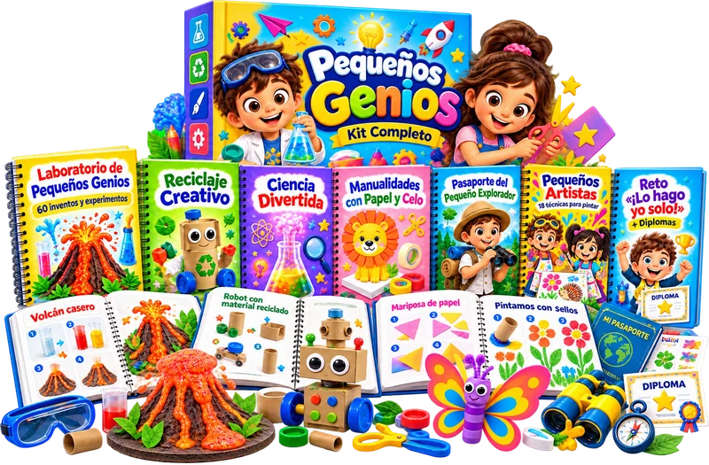 Pequeños Genios Completo: 4 kits y 3 bonos