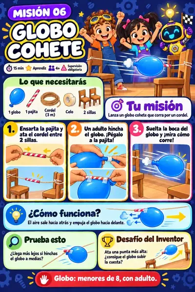 Página de actividad: Globo cohete