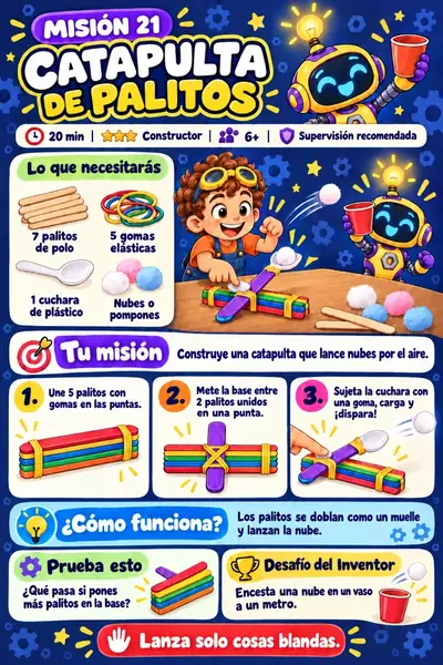 Página de actividad: Catapulta de palitos